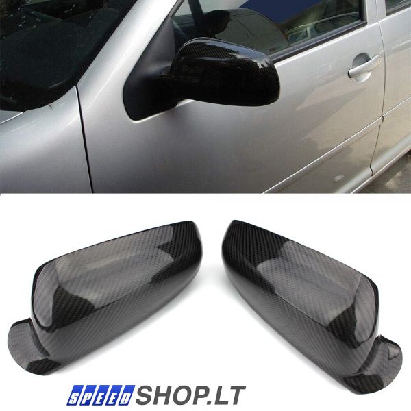 GOLF 4 BORA Carbon veidrodėlių gaubtai